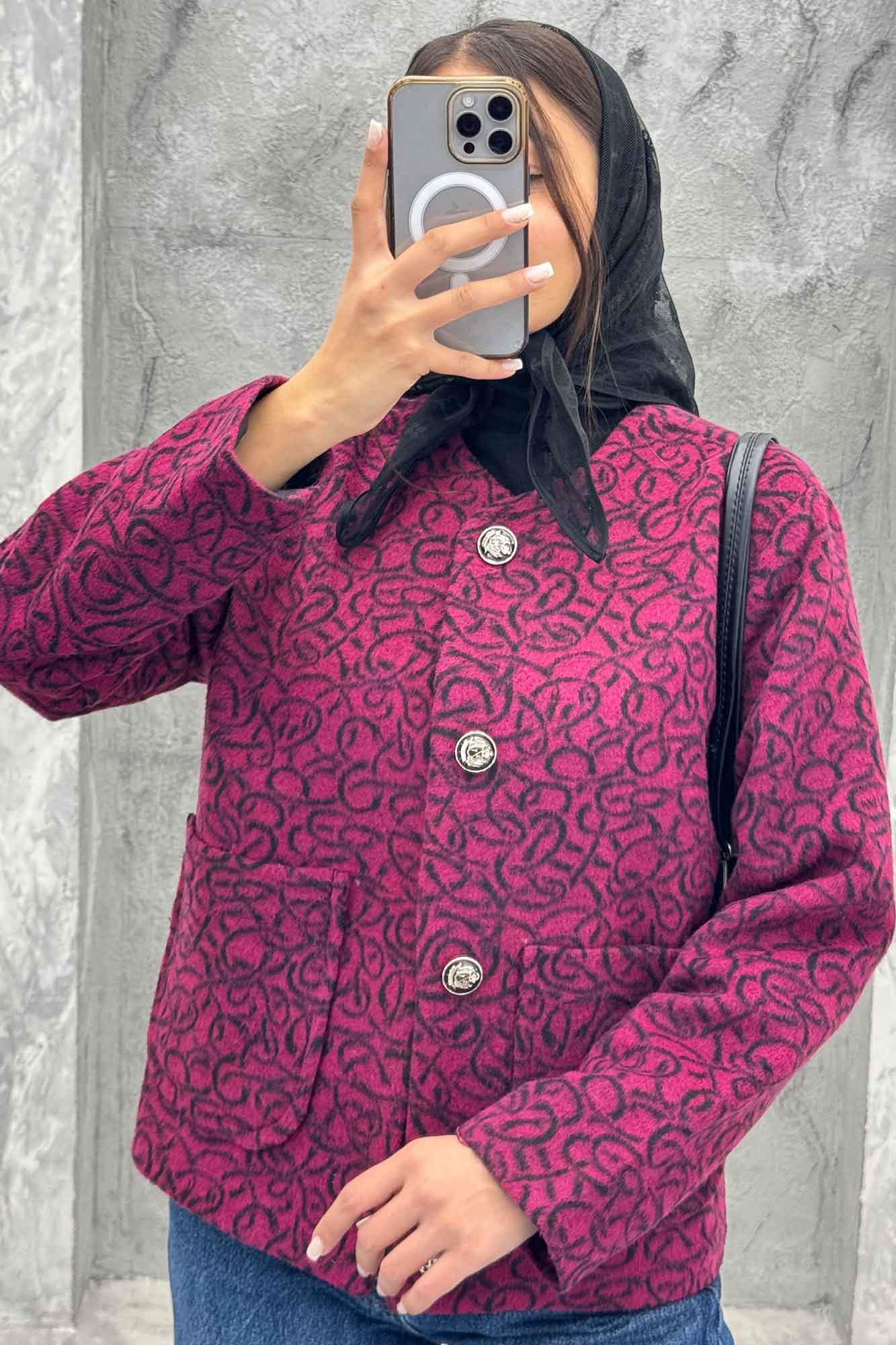 کت توییت پشمی یقه گرد NELA