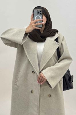 پالتو فوتر بلند پشت چاکدار FASHION