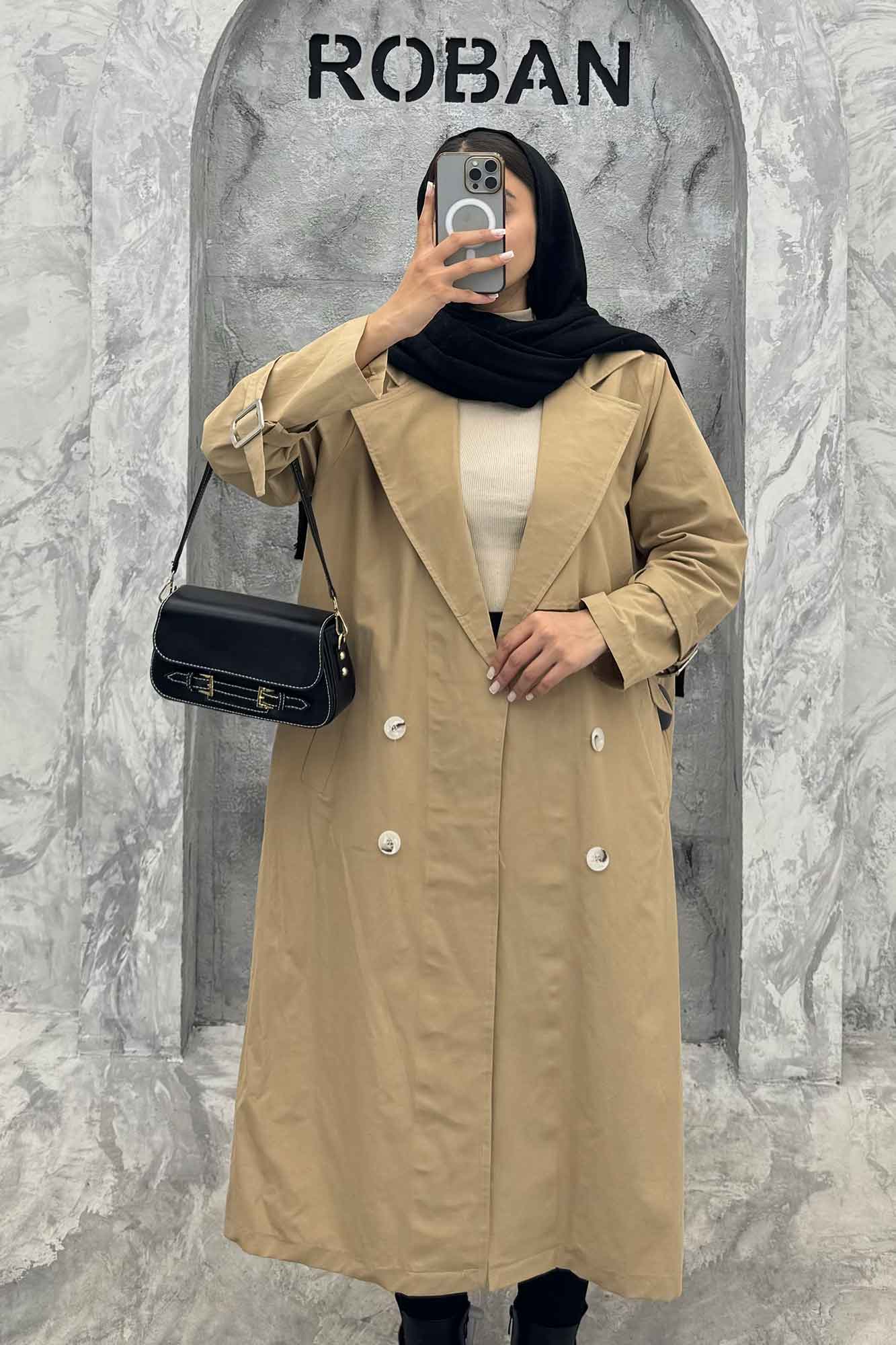 مانتو پاییزه بلند کتان زارا