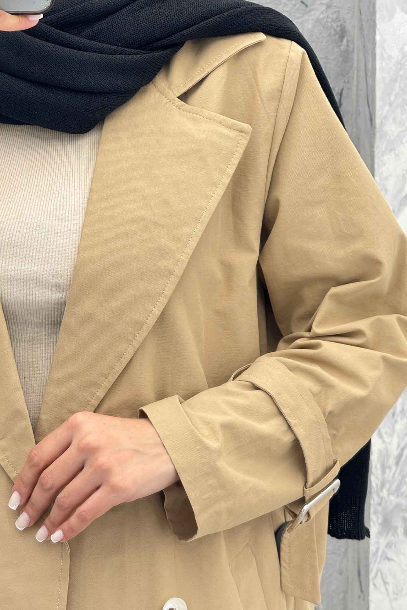 مانتو پاییزه بلند کتان زارا