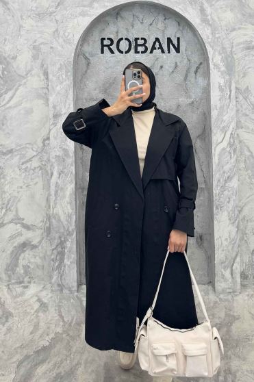 مانتو پاییزه بلند کتان زارا