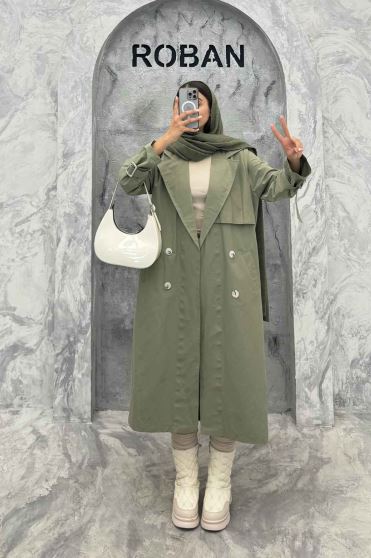 مانتو پاییزه بلند کتان زارا