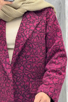 پالتو یقه انگلیسی توییت پشمی آستردار