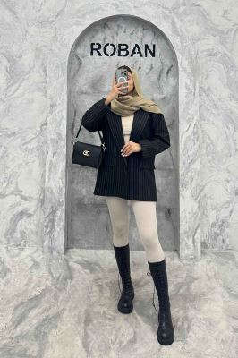 پالتو یقه انگلیسی توییت پشمی آستردار