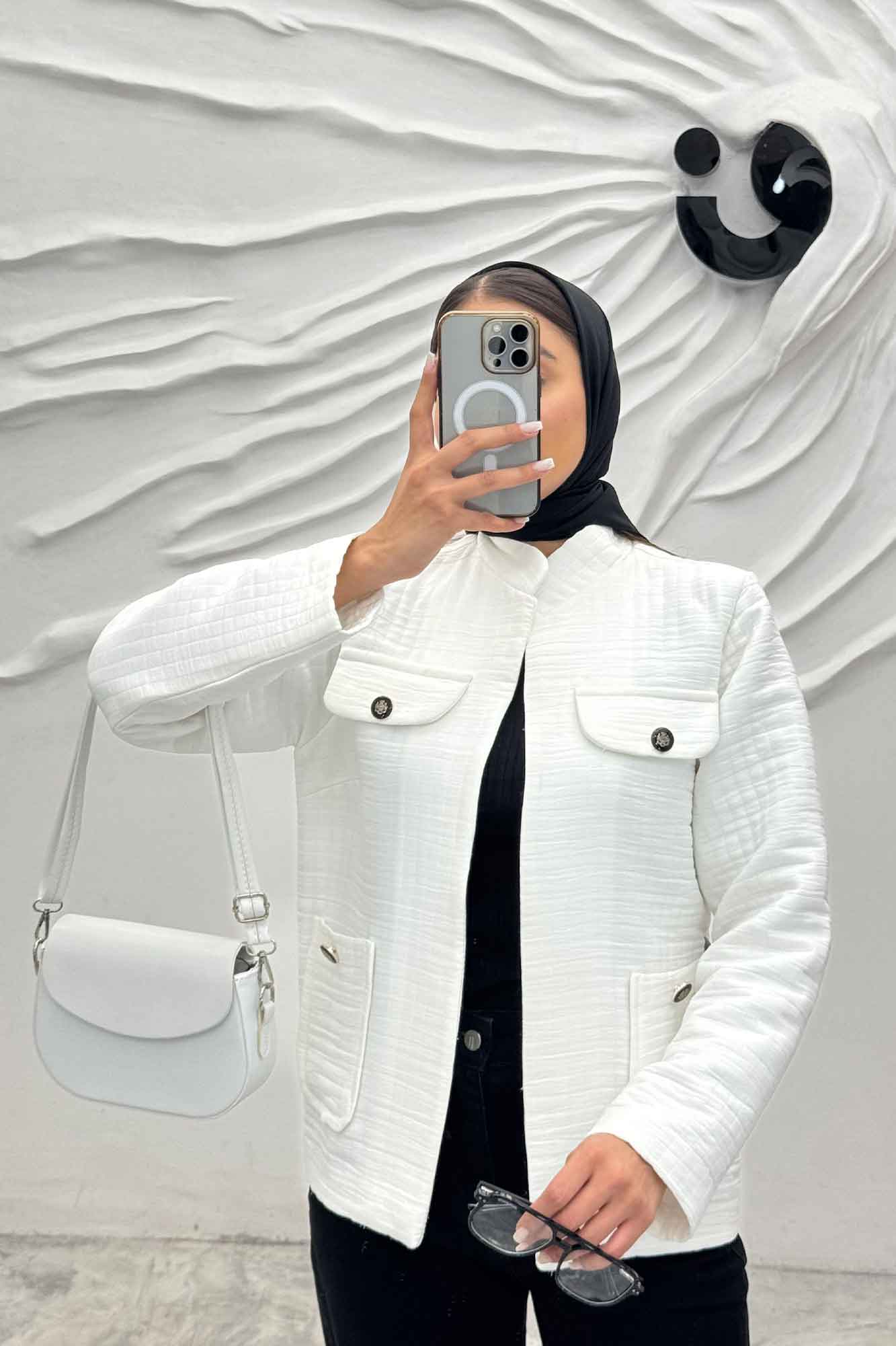 کت چهار جیب فریال یقه سه سانت راه راه