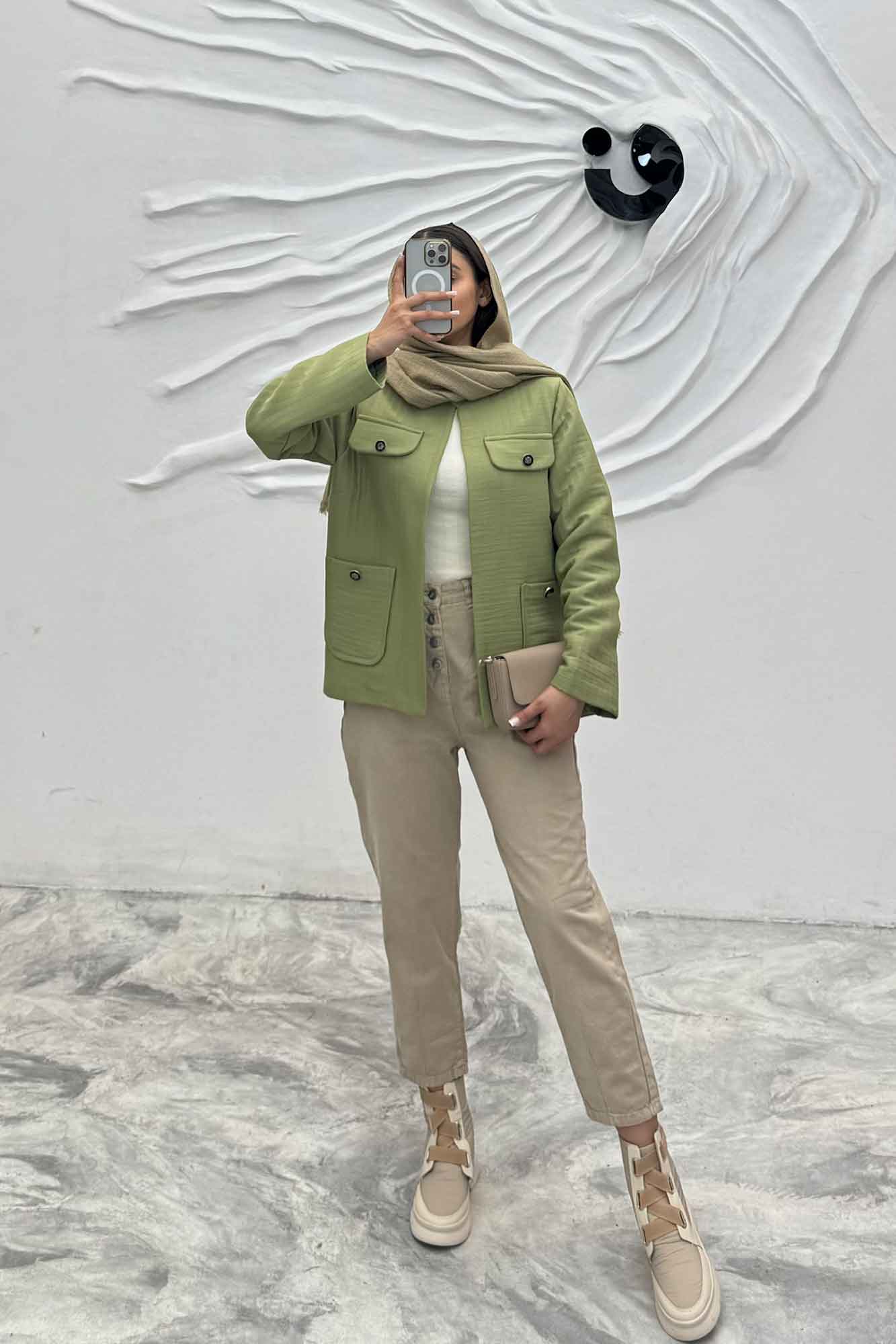 کت چهار جیب فریال یقه سه سانت راه راه