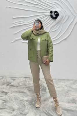 کت چهار جیب فریال یقه سه سانت راه راه