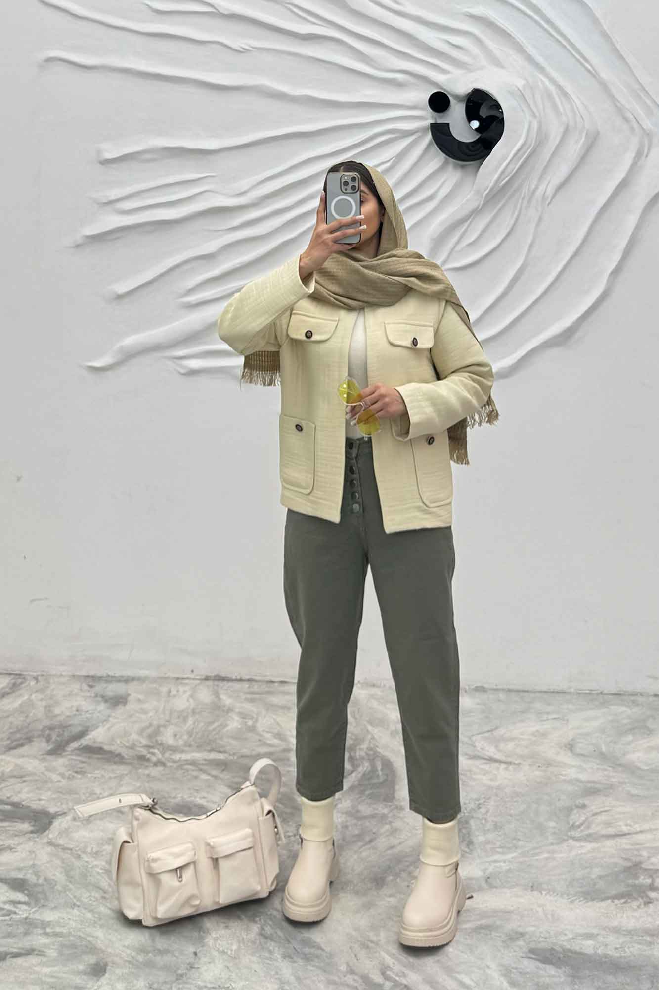 کت چهار جیب فریال یقه سه سانت راه راه