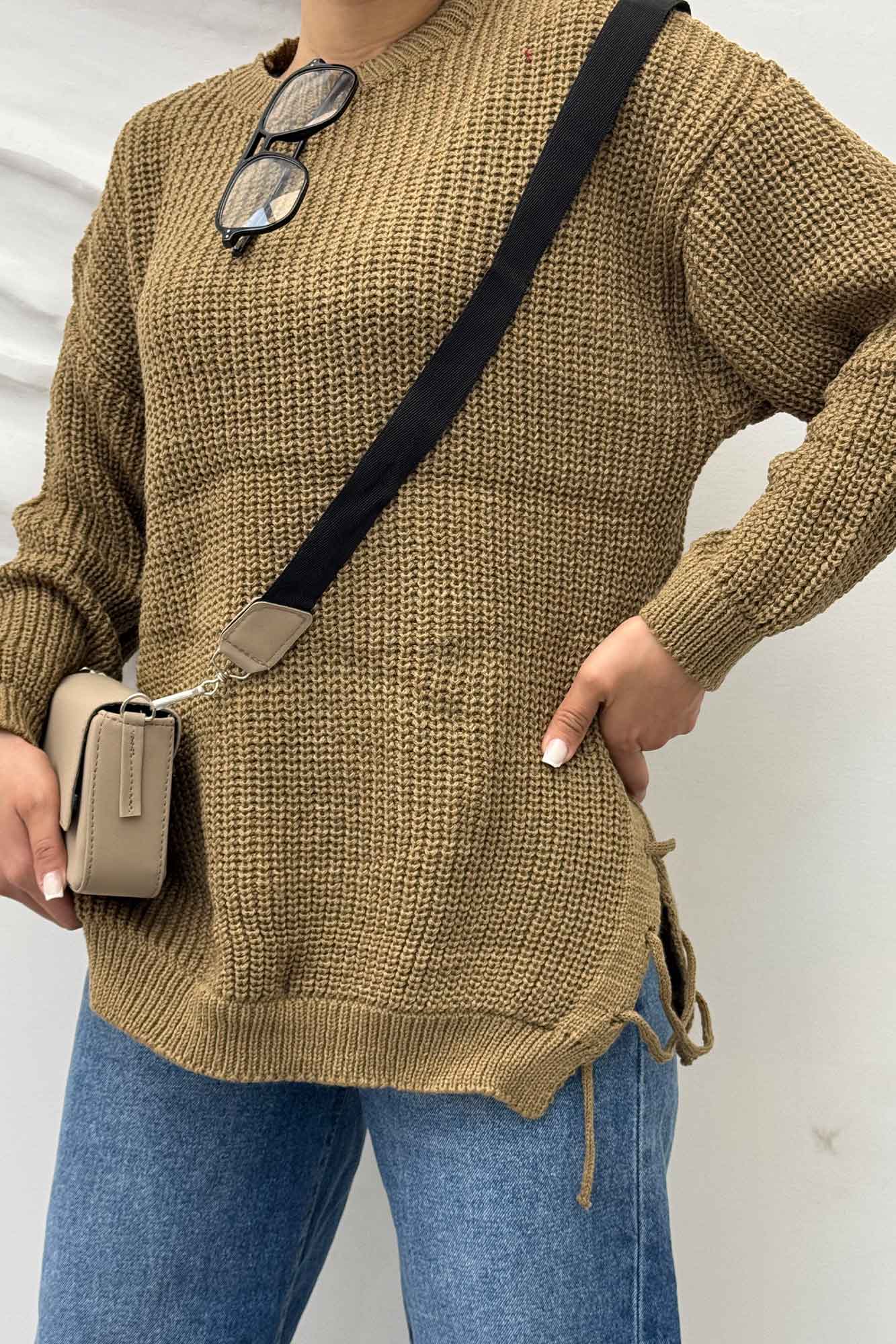 بلوز یقه گرد بغل بند