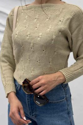 بلوز کراپ طرح پروانه AF