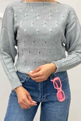 بلوز کراپ طرح پروانه AF