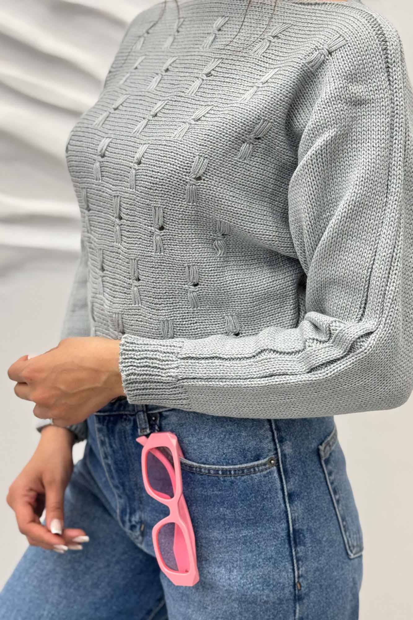 بلوز کراپ طرح پروانه AF