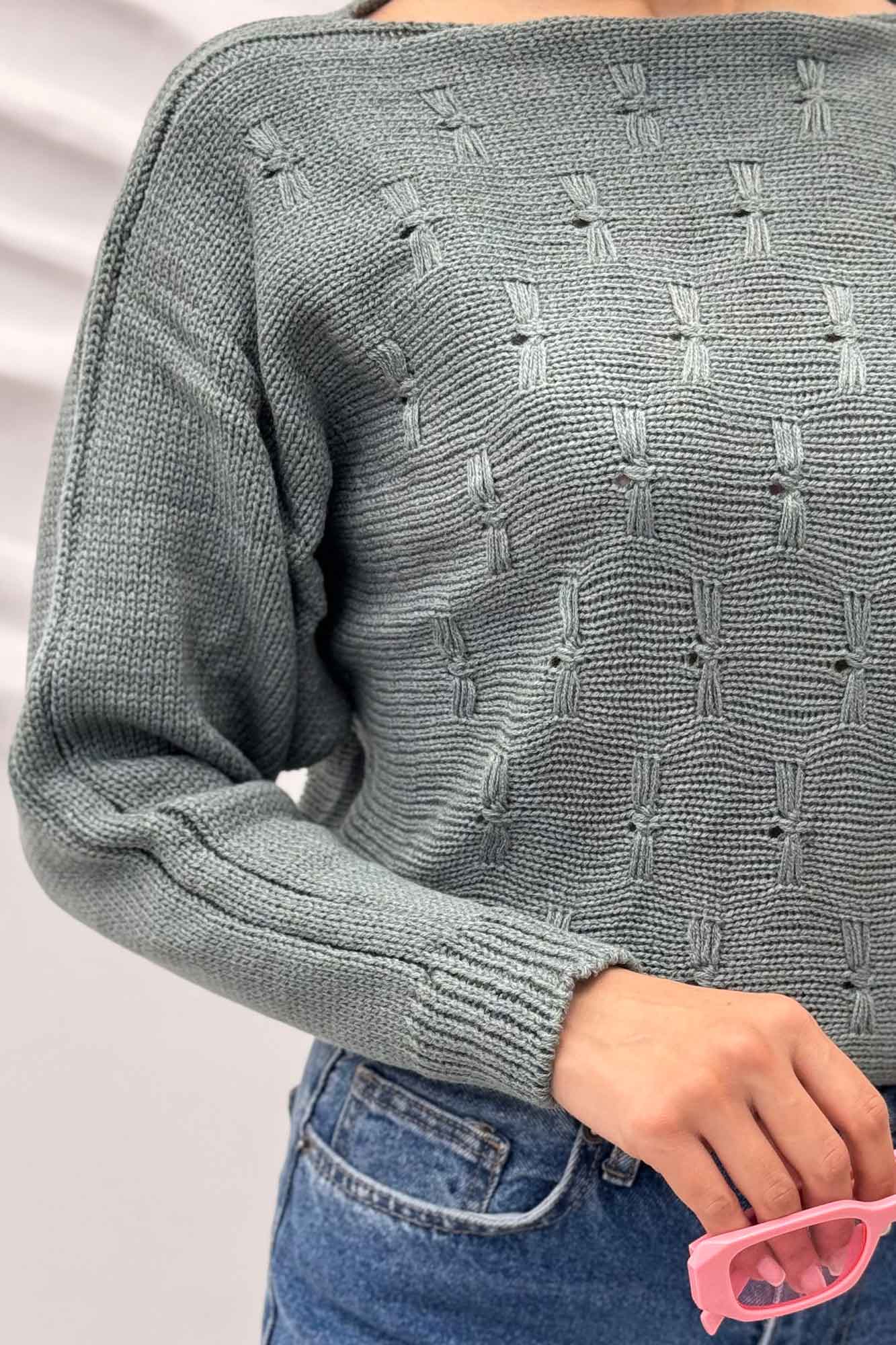 بلوز کراپ طرح پروانه AF