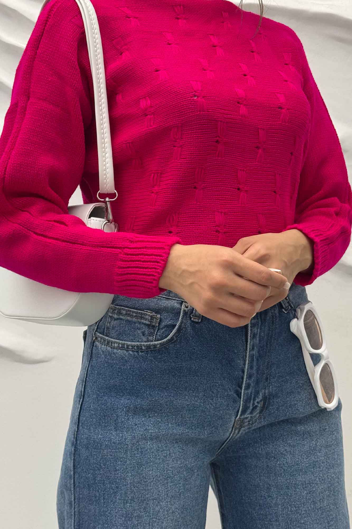 بلوز کراپ طرح پروانه AF