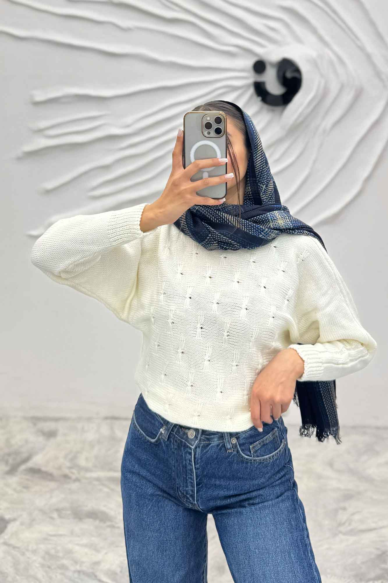 بلوز کراپ طرح پروانه AF