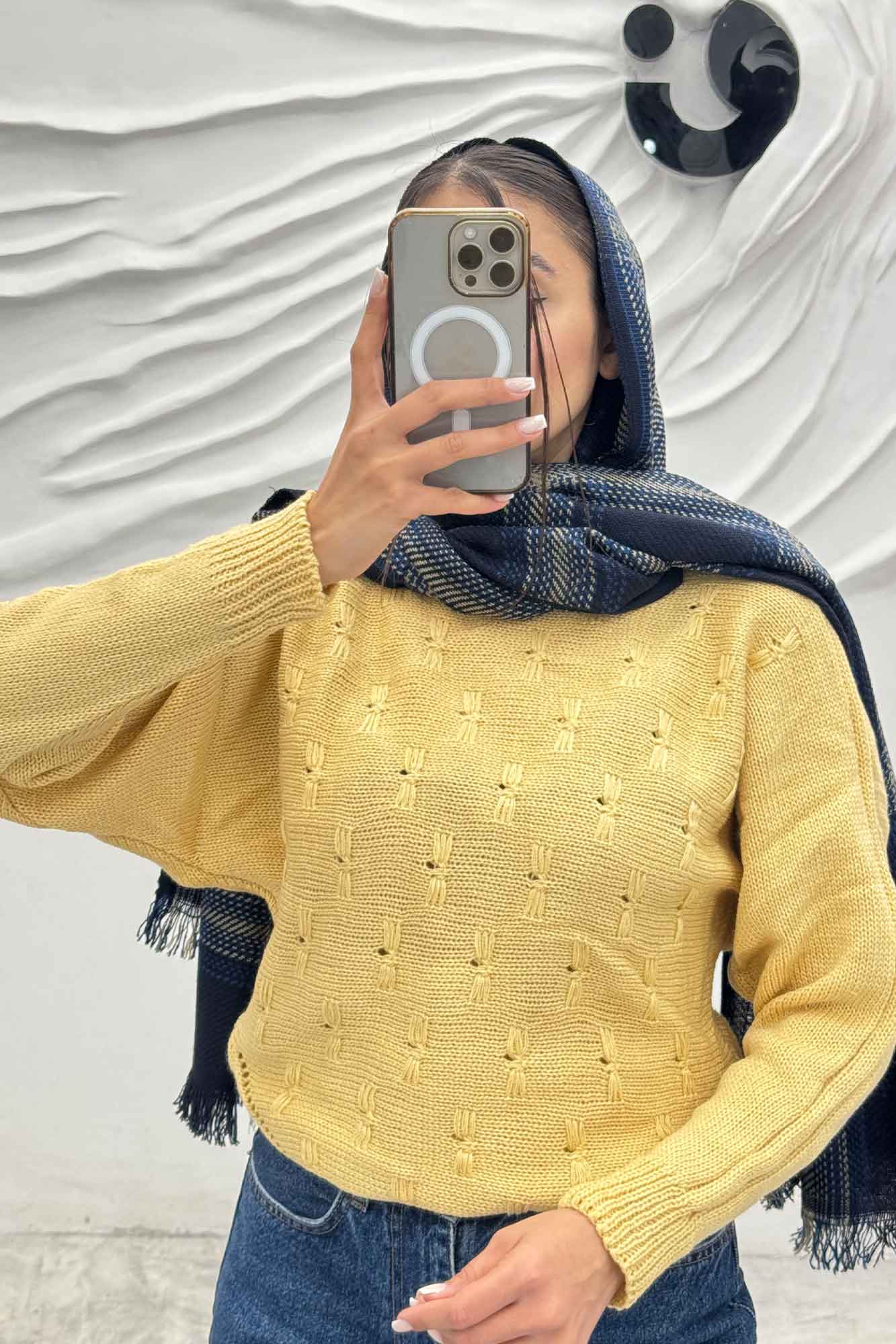 بلوز کراپ طرح پروانه AF