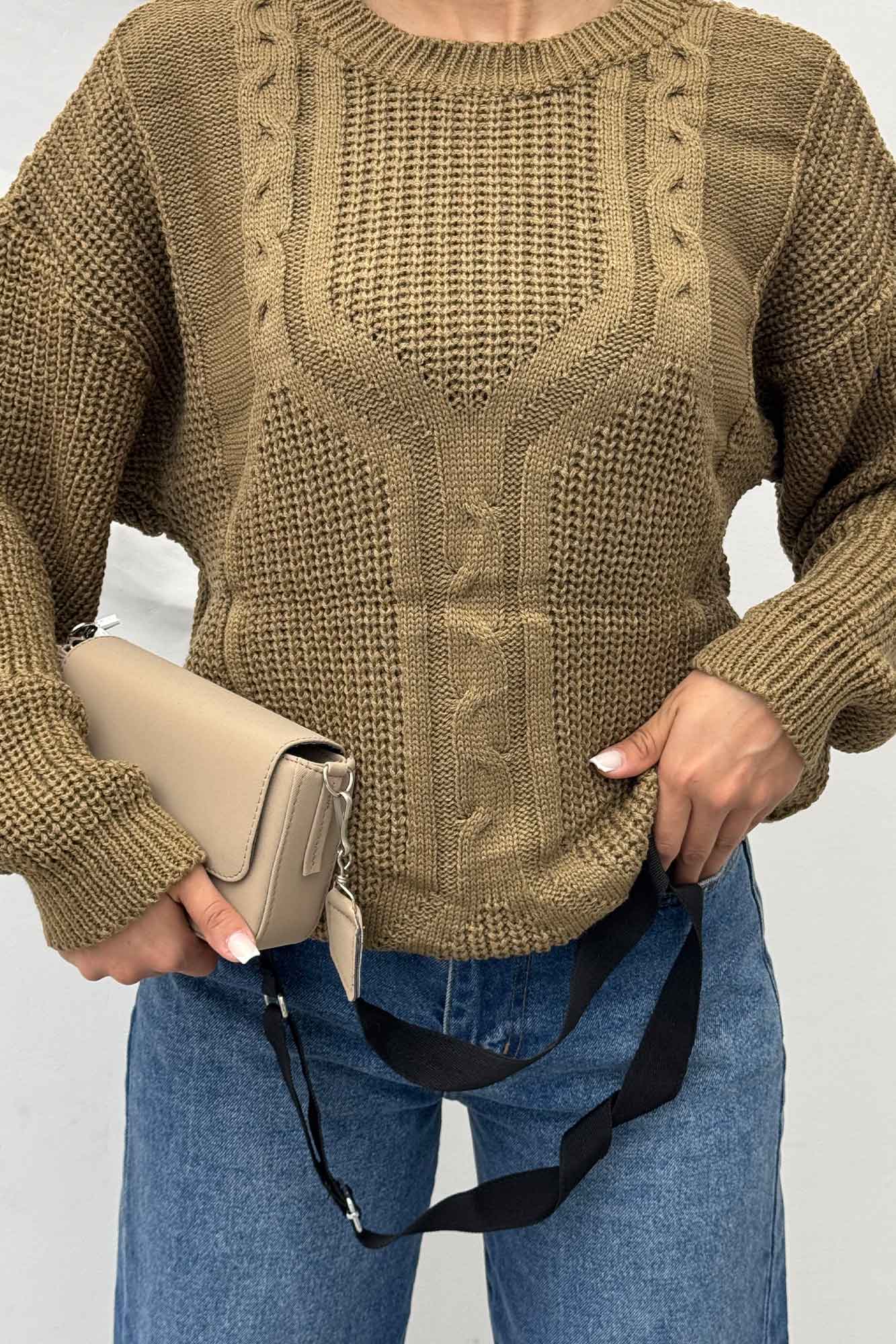 بلوز بافت مارپیچ لوزی AF