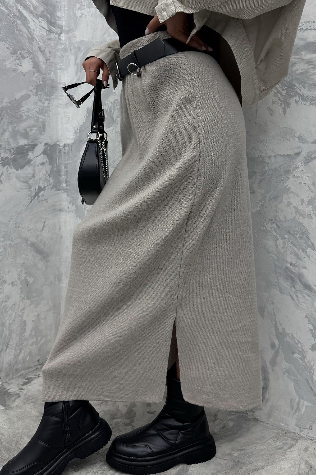 دامن بلند بافت زنانه