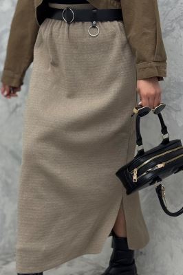 دامن بلند بافت زنانه