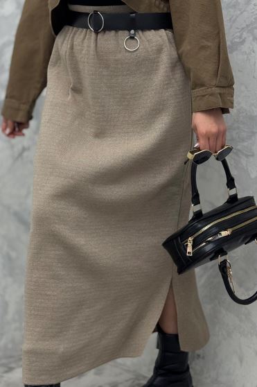 دامن بلند بافت زنانه