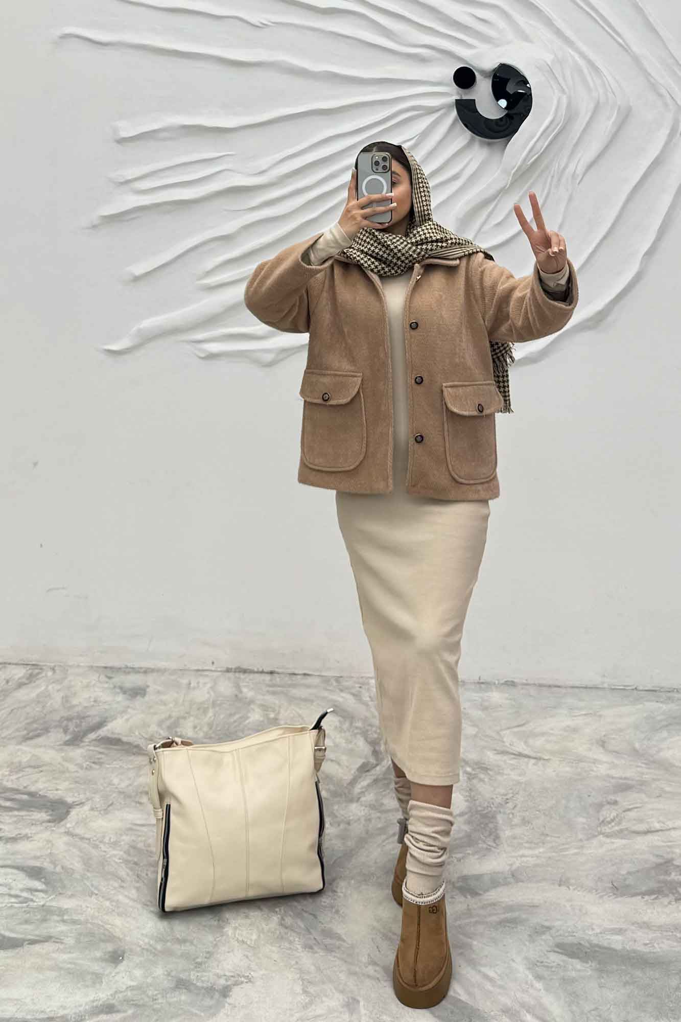 کت دو جیب پاکتی لمزور آستردار HONEY