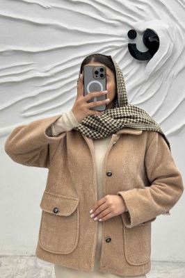 کت دو جیب پاکتی لمزور آستردار HONEY