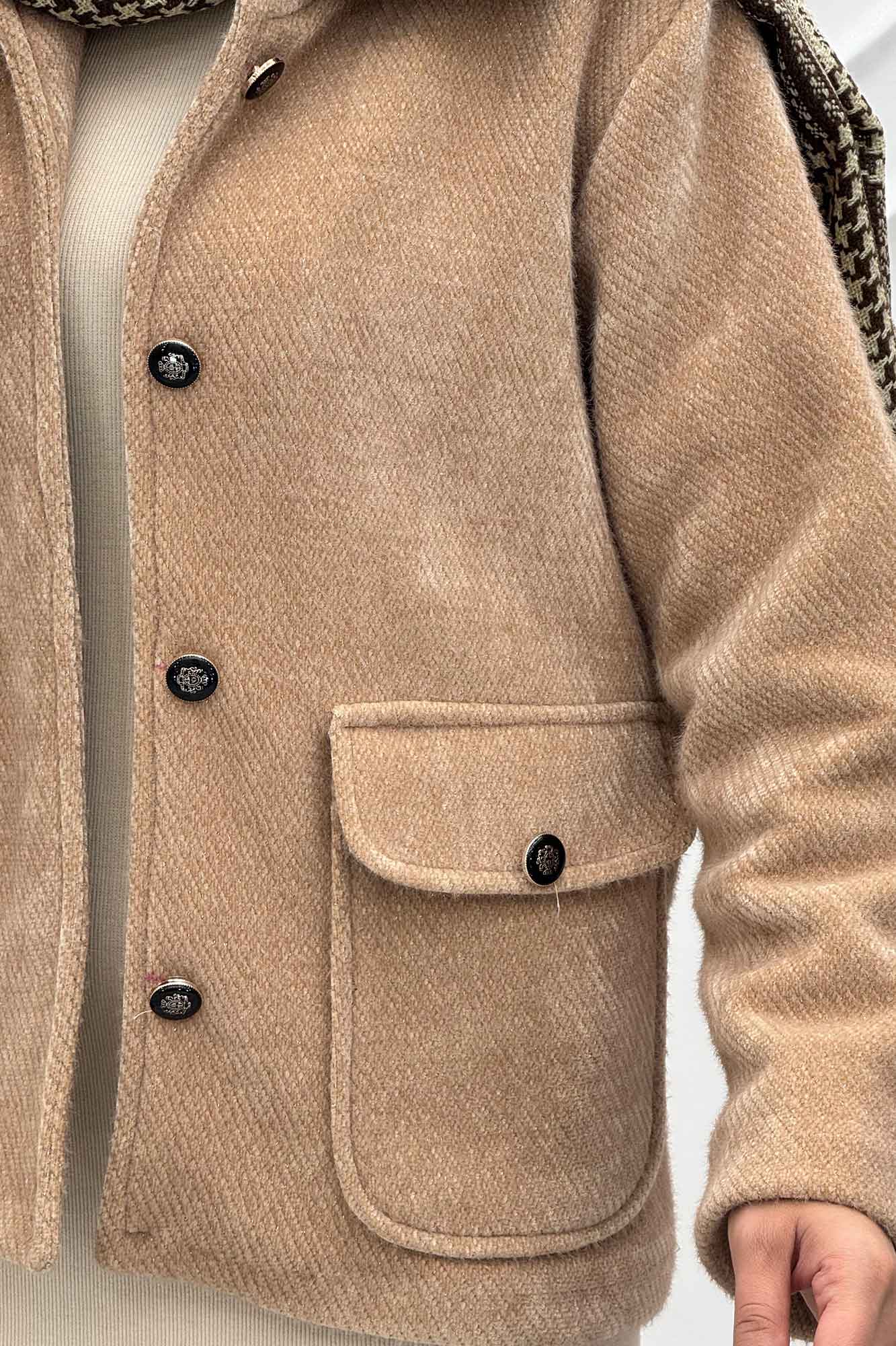 کت دو جیب پاکتی لمزور آستردار HONEY