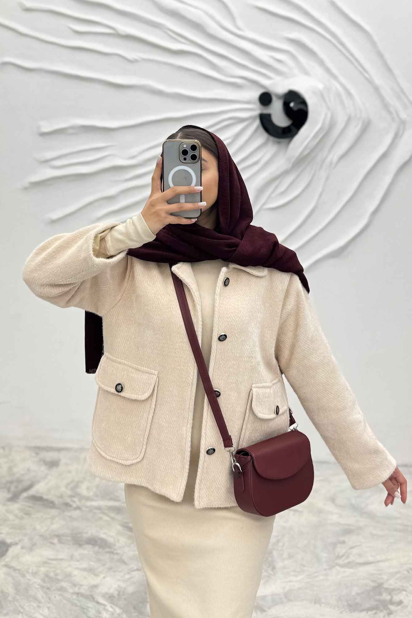 کت دو جیب پاکتی لمزور آستردار HONEY