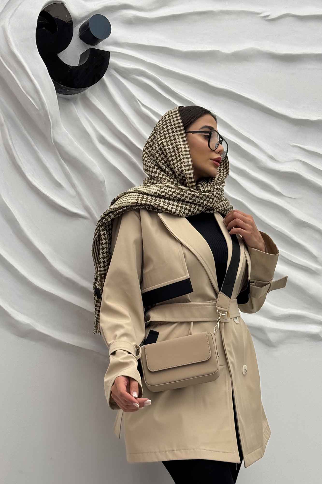 ترنچ کت سانتانا چهار دکمه افرا