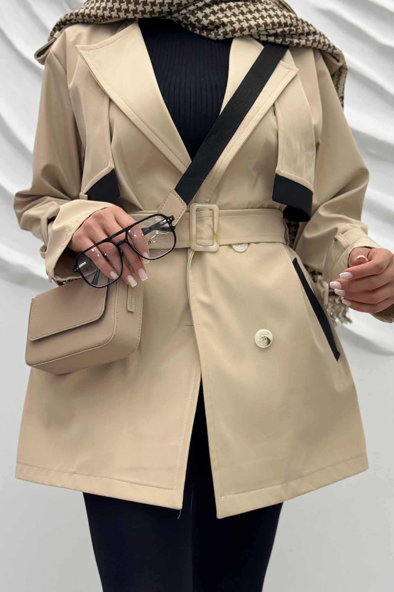 ترنچ کت سانتانا چهار دکمه افرا