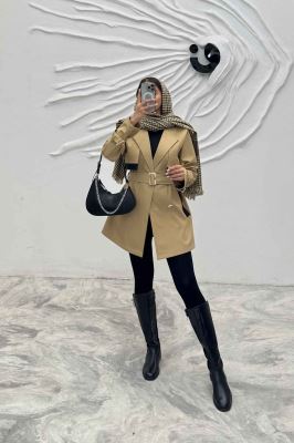 ترنچ کت سانتانا چهار دکمه افرا