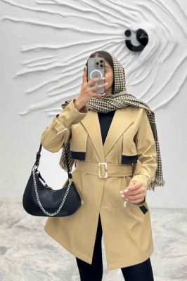 ترنچ کت سانتانا چهار دکمه افرا