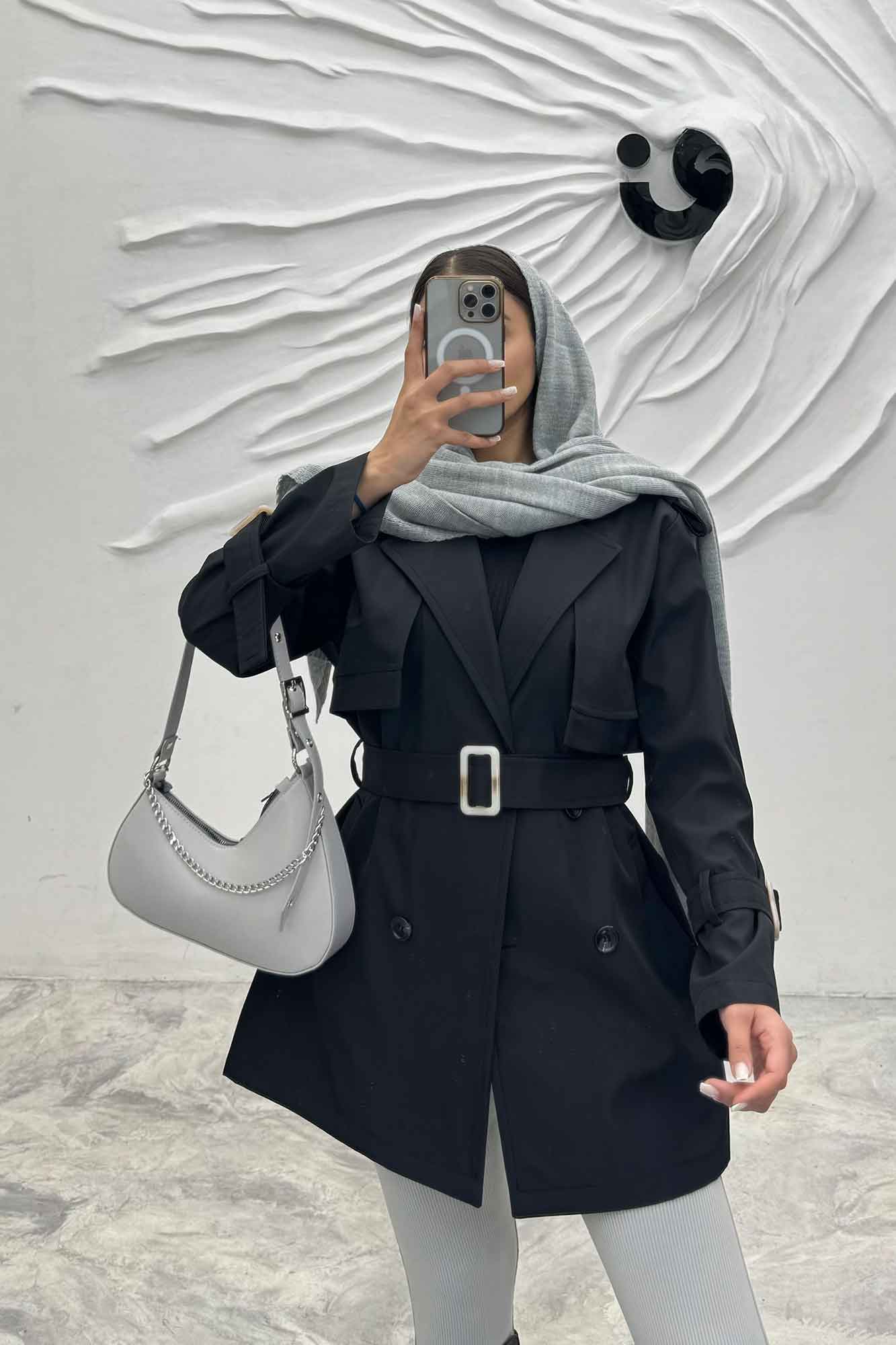 ترنچ کت سانتانا چهار دکمه افرا