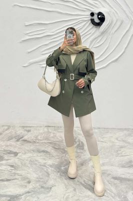 ترنچ کت سانتانا چهار دکمه افرا