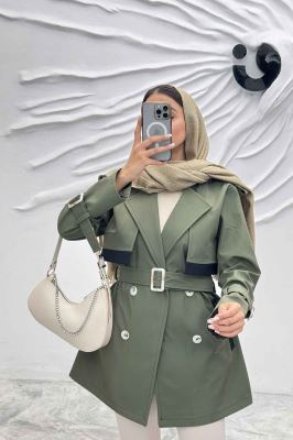 ترنچ کت سانتانا چهار دکمه افرا