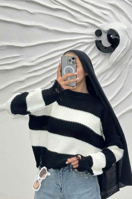 بلوز بافت زاپدار راه راه