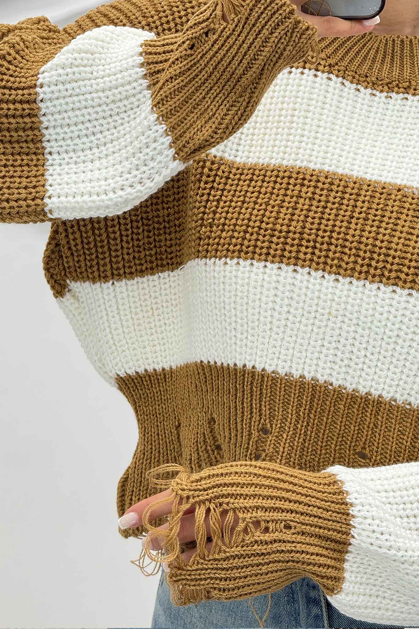 بلوز بافت زاپدار راه راه