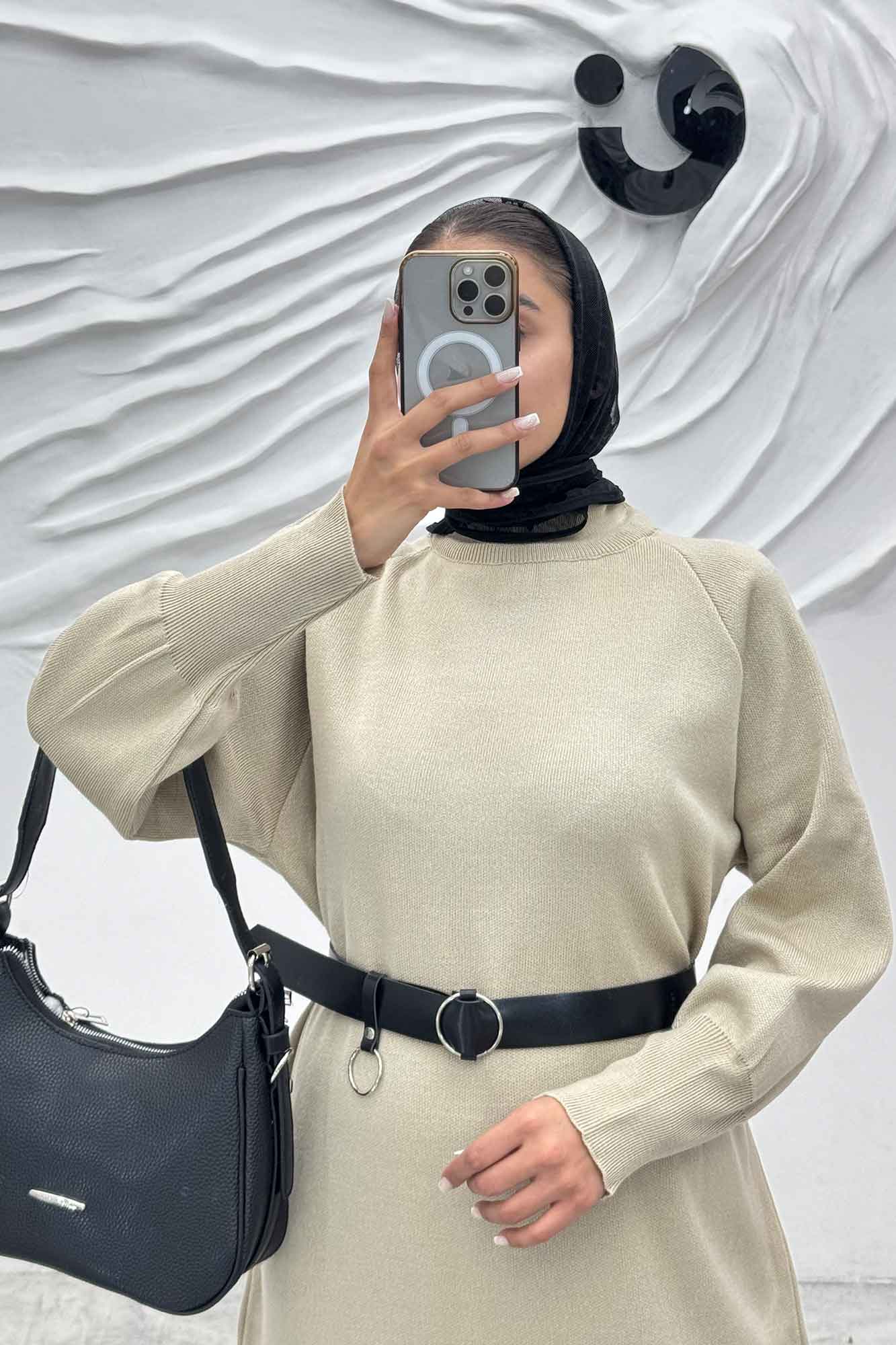 کفتان بلند بافت یقه سه سانت مچ کش