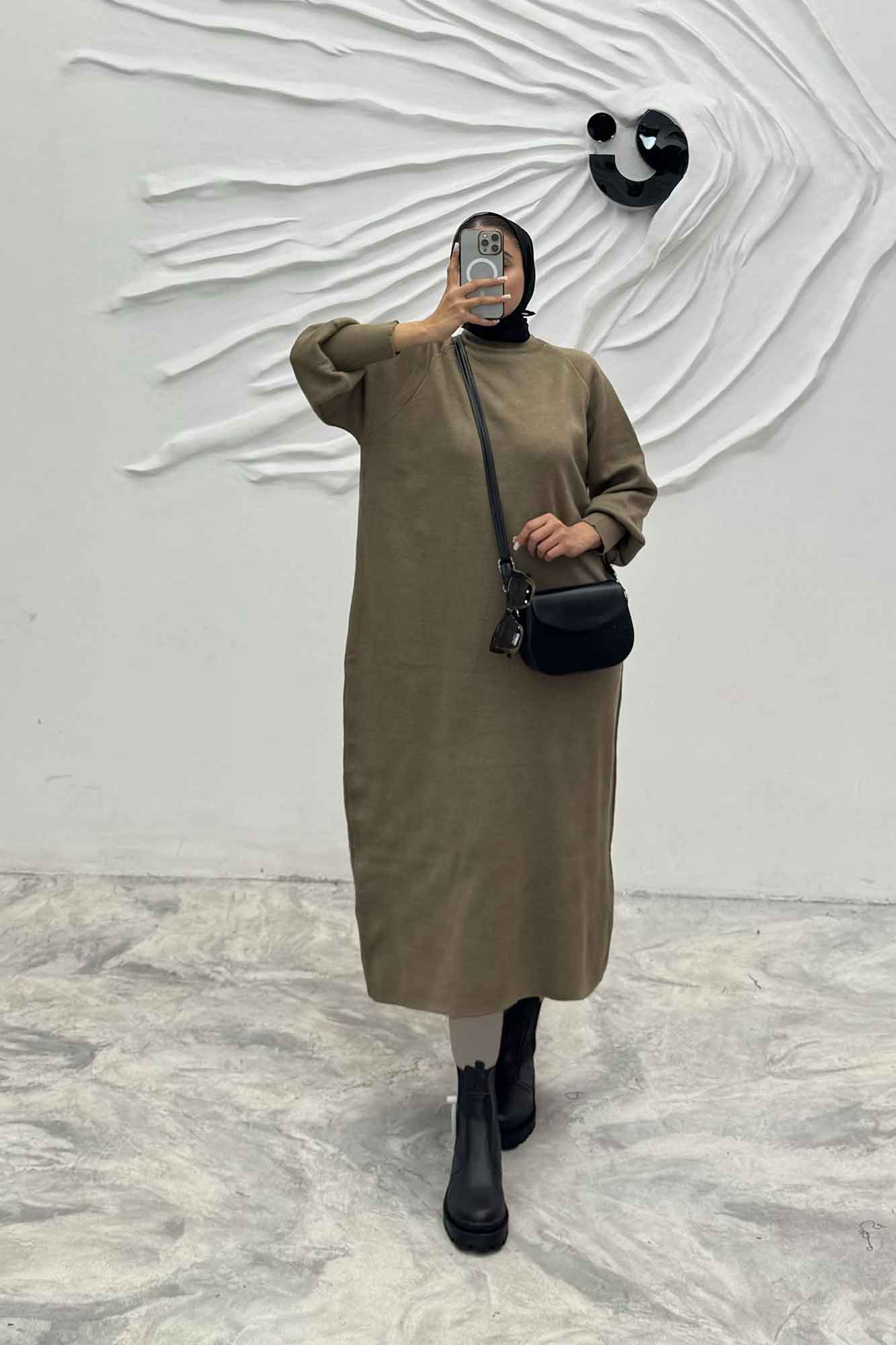 کفتان بلند بافت یقه سه سانت مچ کش