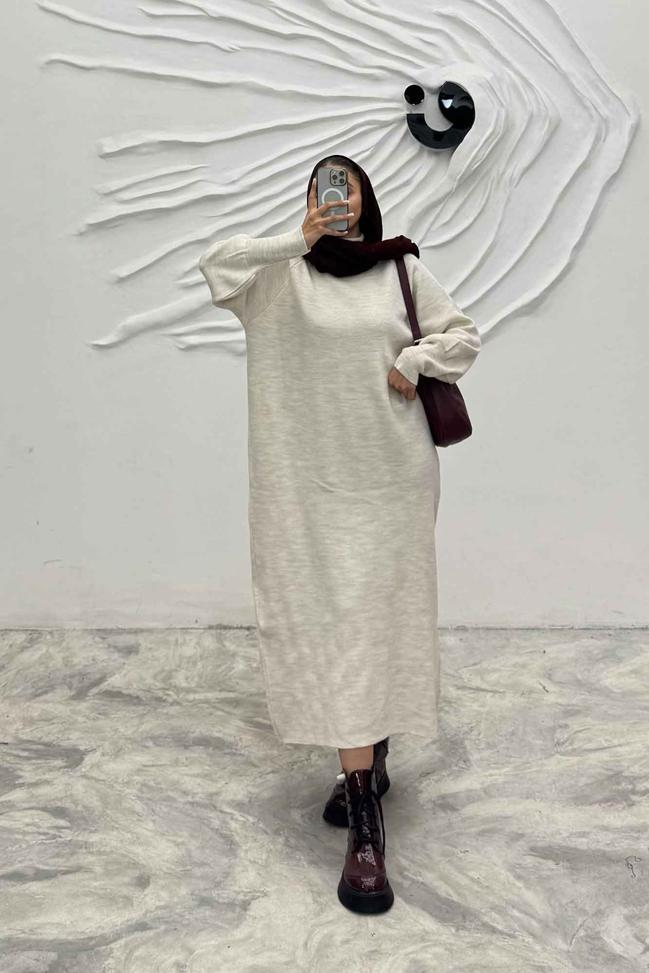 کفتان بلند بافت یقه سه سانت مچ کش