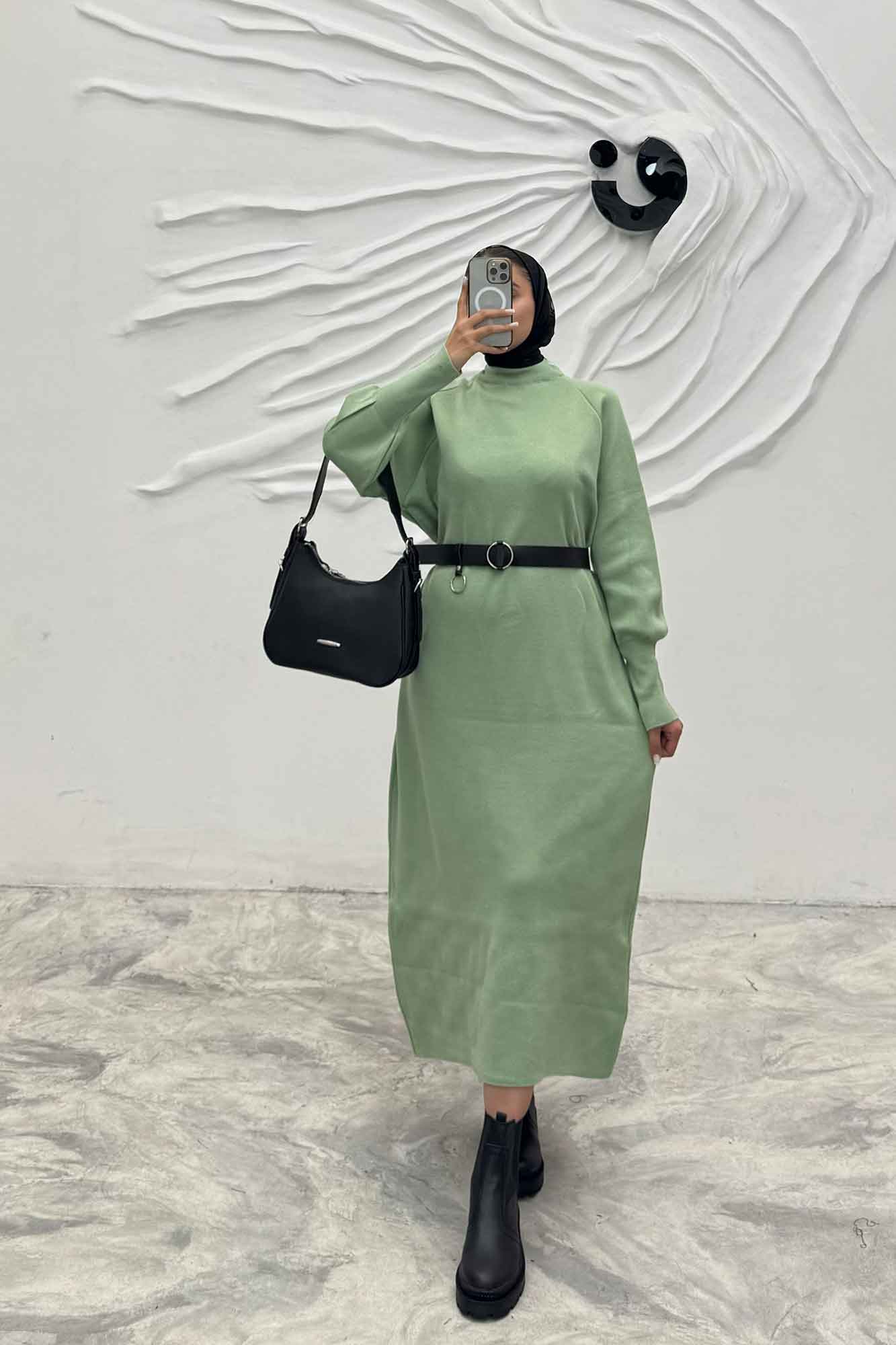 کفتان بلند بافت یقه سه سانت مچ کش