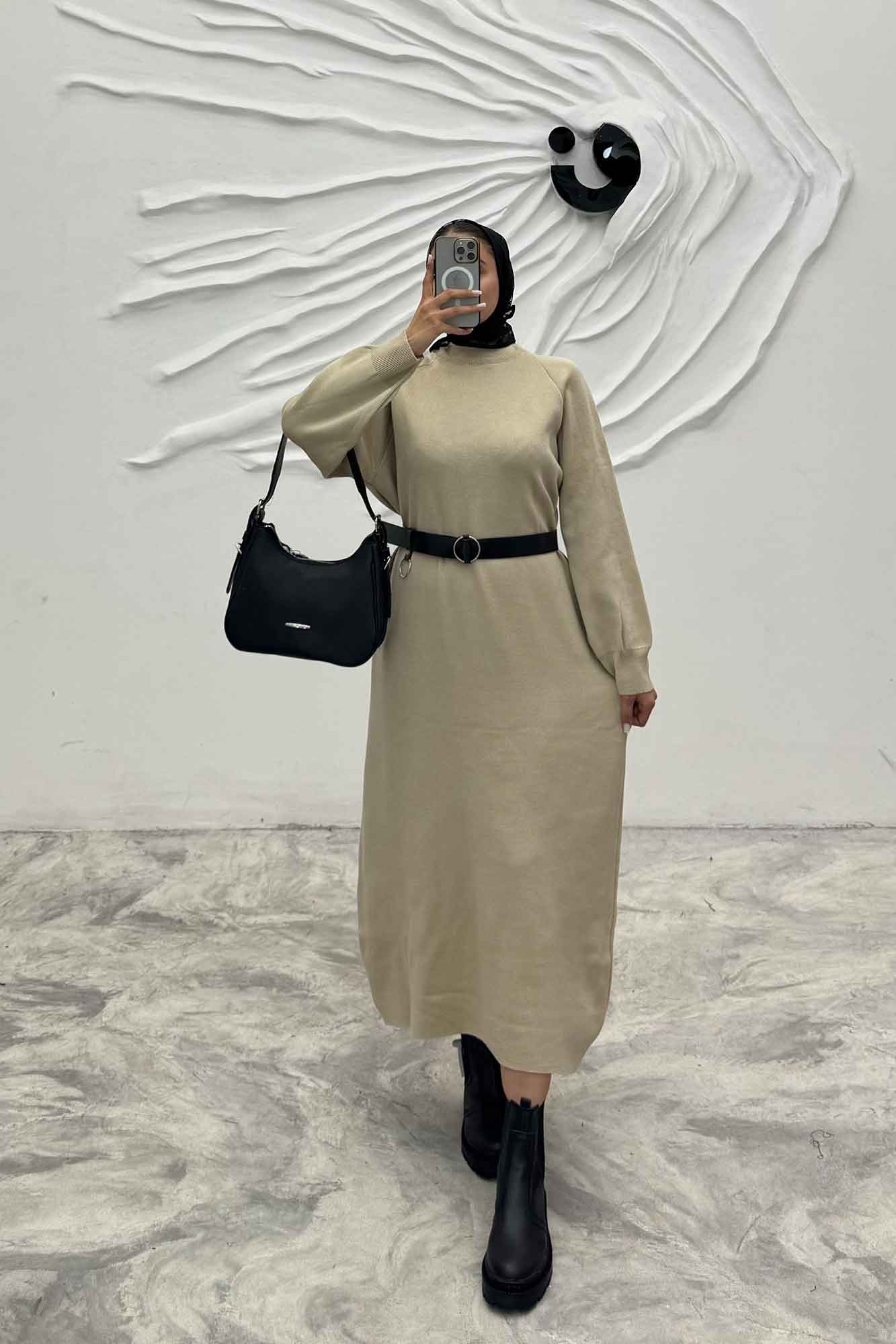 کفتان بلند بافت یقه سه سانت