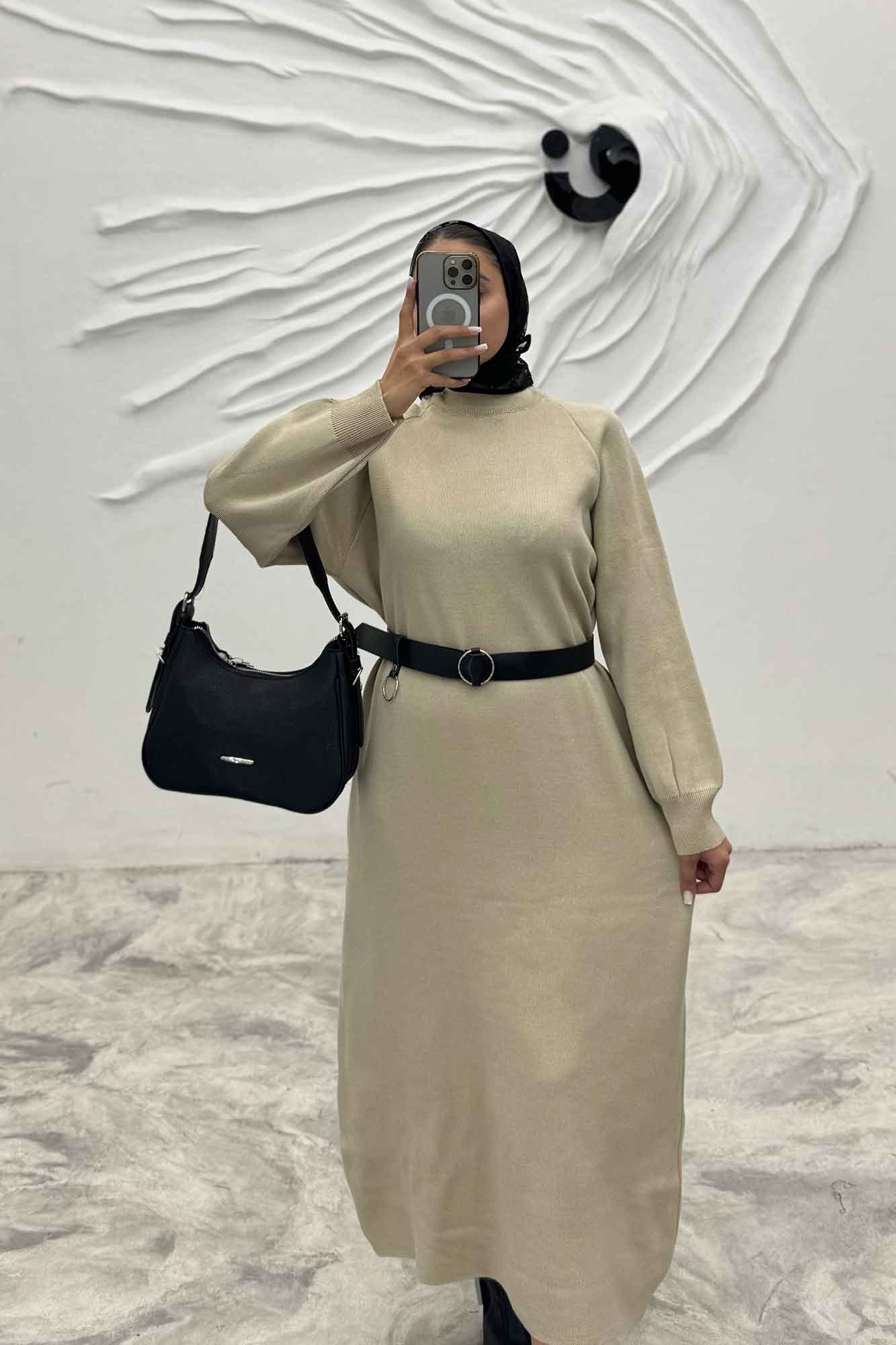 کفتان بلند بافت یقه سه سانت