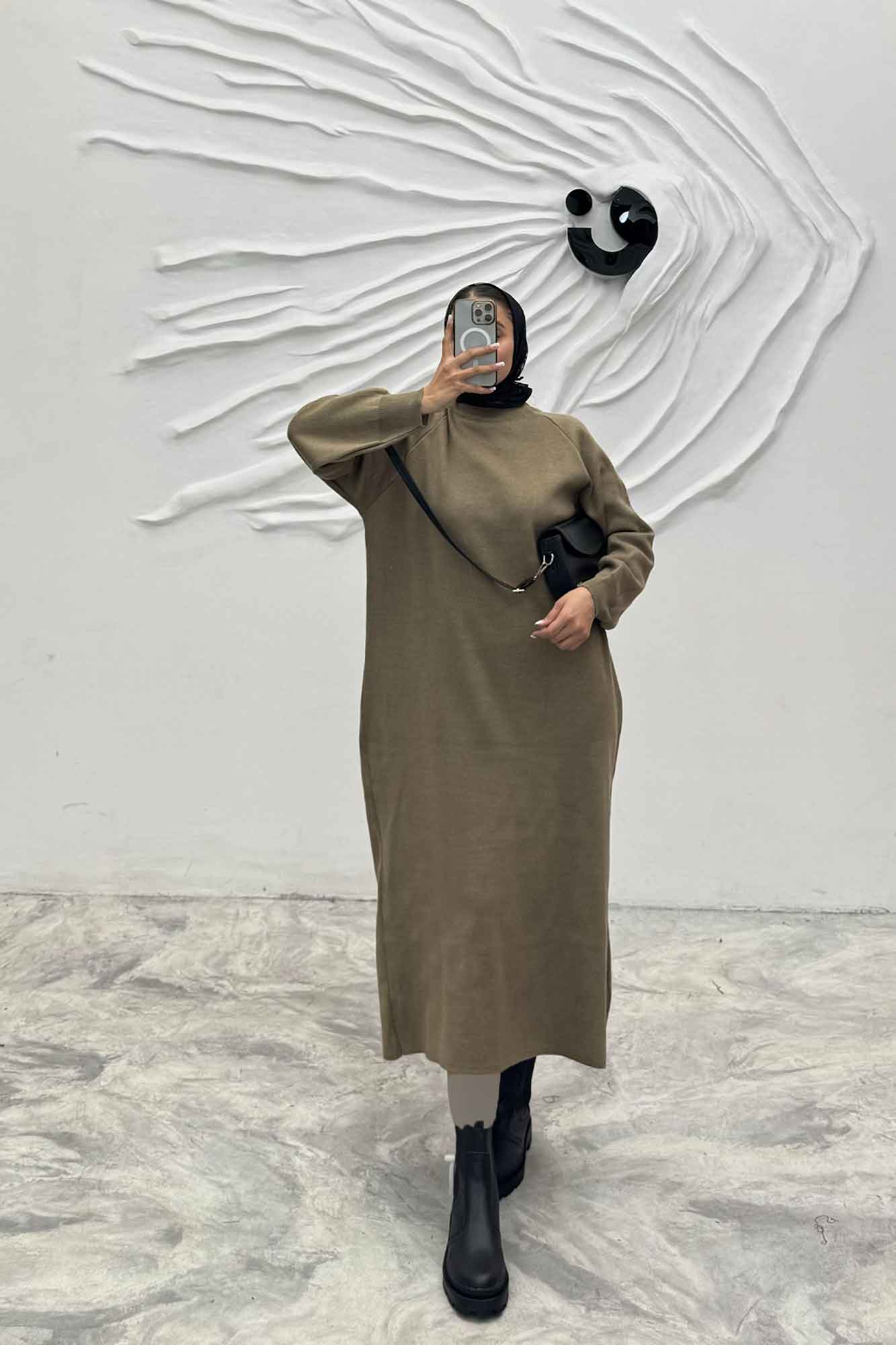 کفتان بلند بافت یقه سه سانت