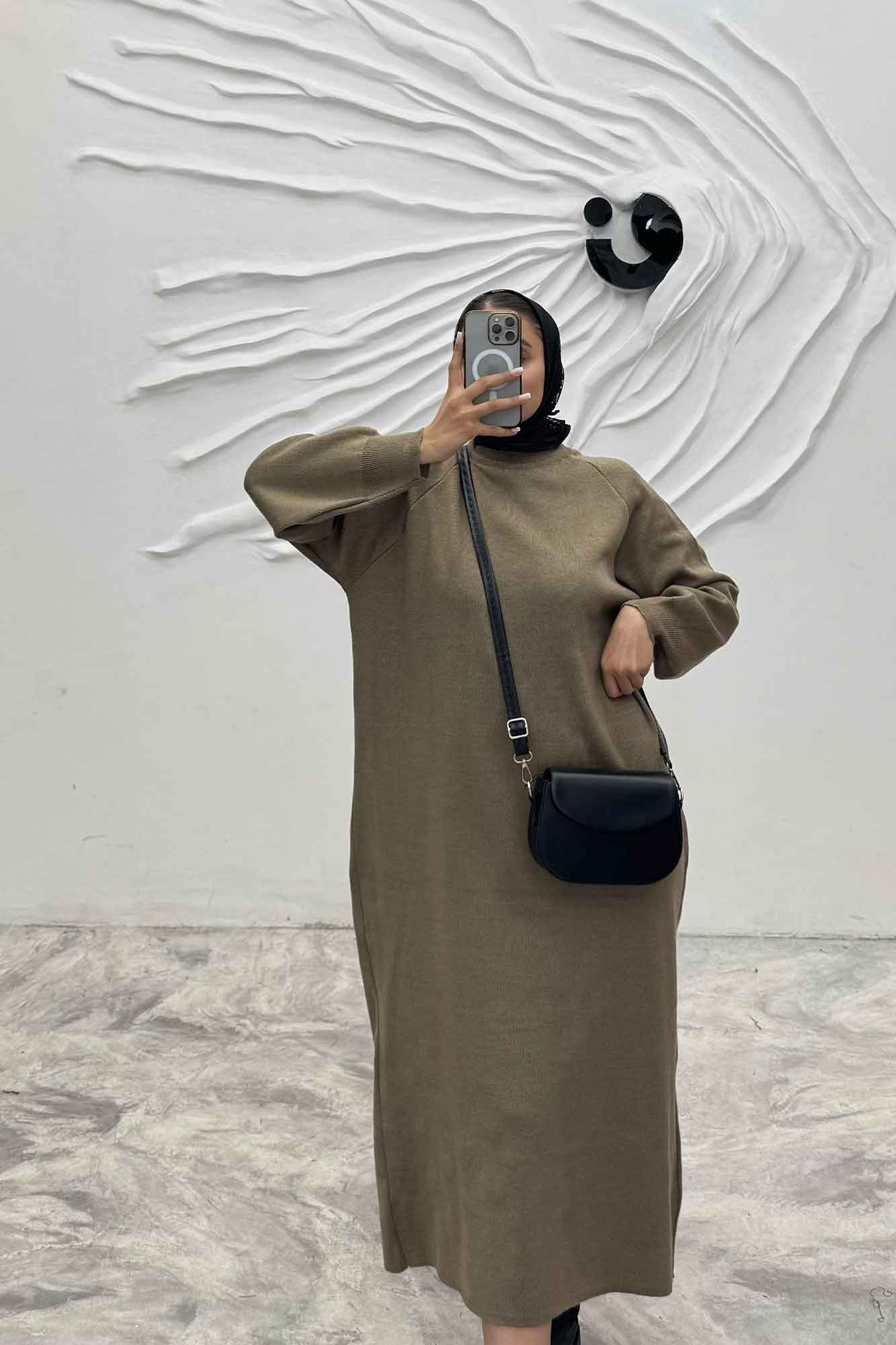 کفتان بلند بافت یقه سه سانت