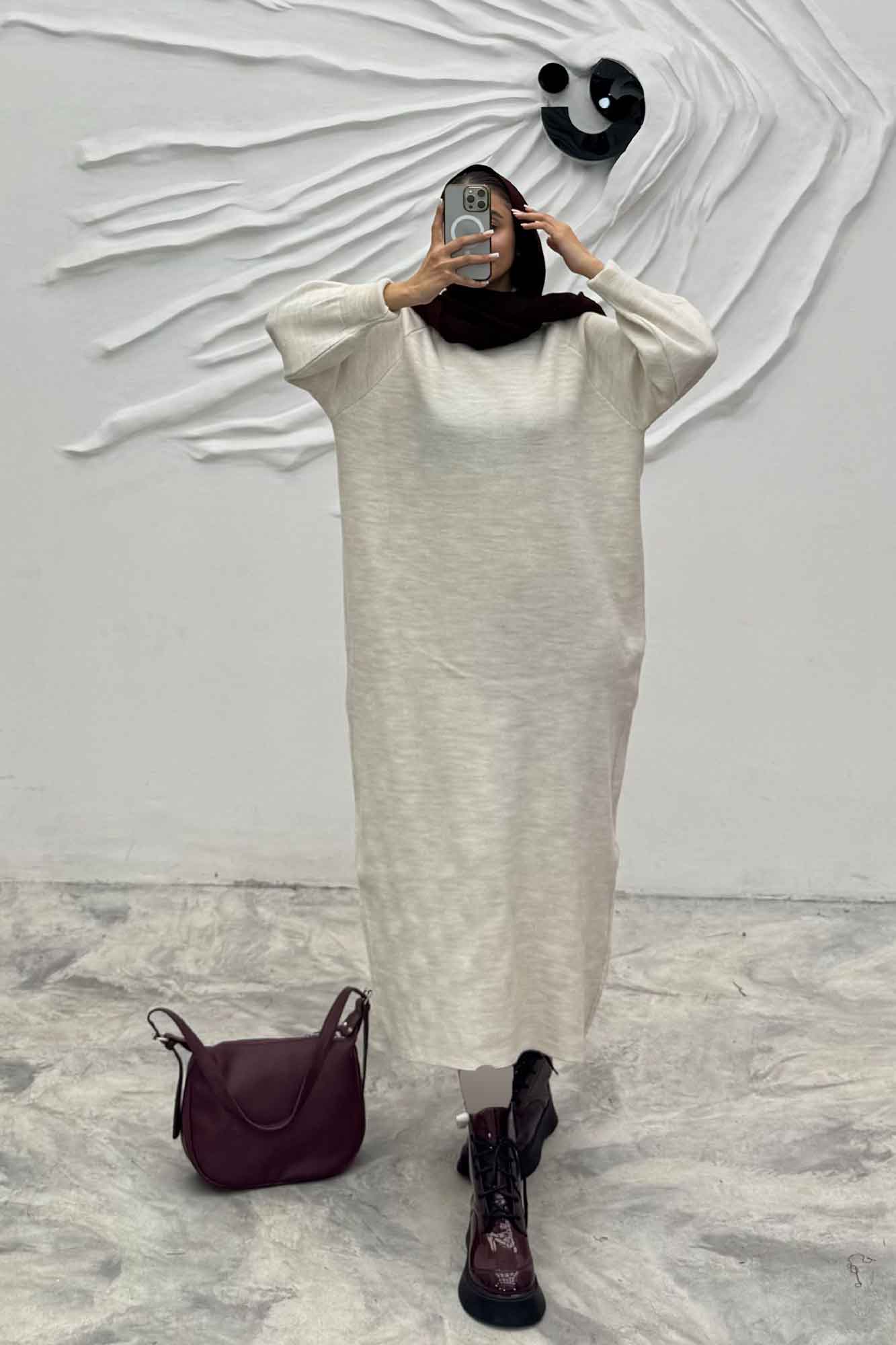 کفتان بلند بافت یقه سه سانت