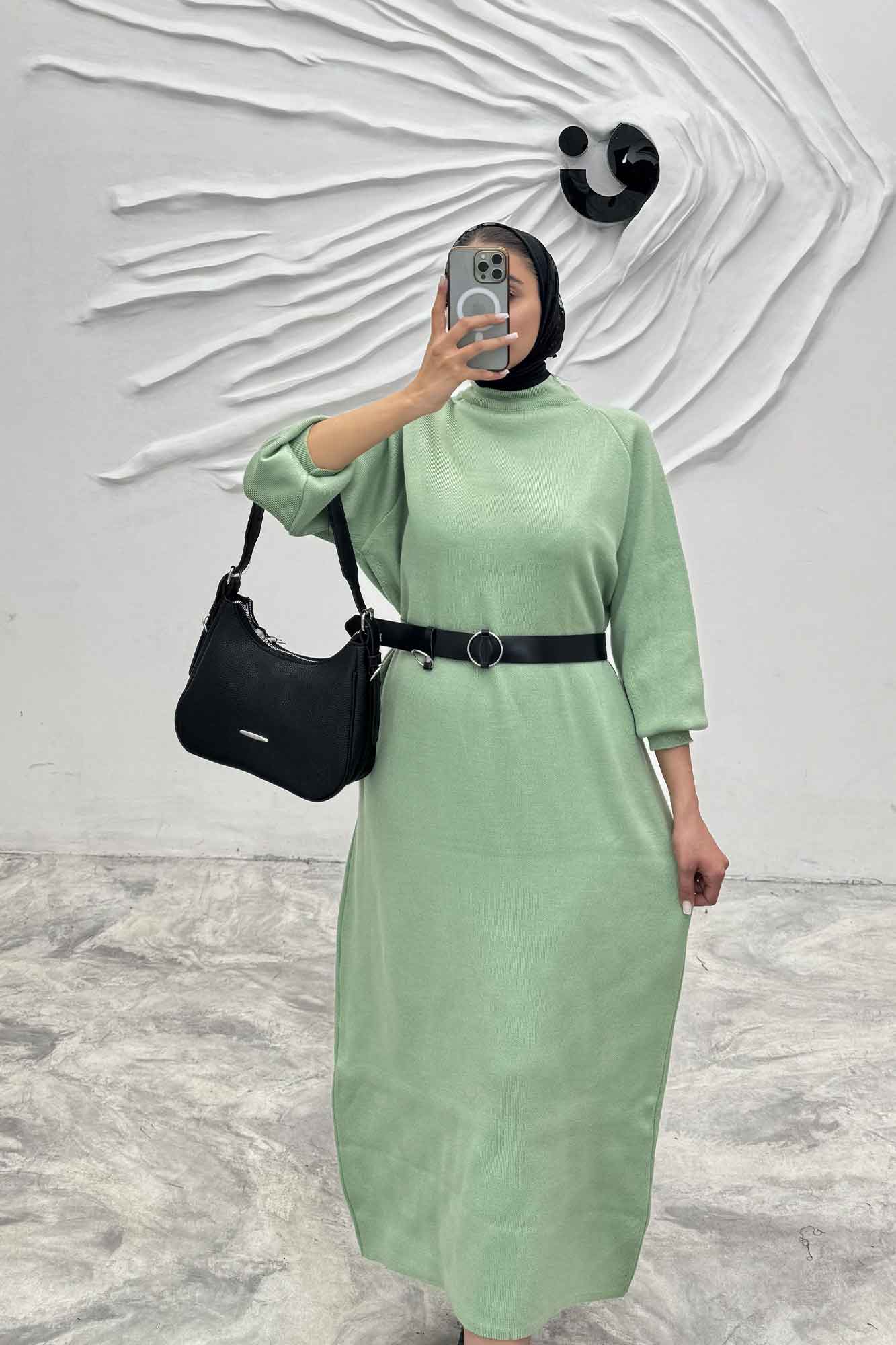 کفتان بلند بافت یقه سه سانت