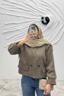 کت آستردار توییت پشمی دو جیب نما