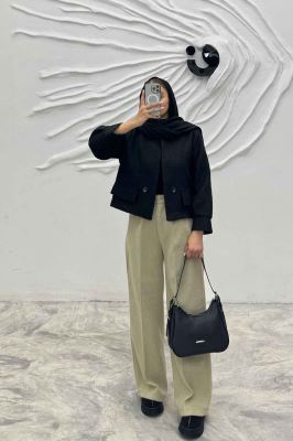 کت آستردار توییت پشمی دو جیب نما