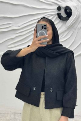 کت آستردار توییت پشمی دو جیب نما